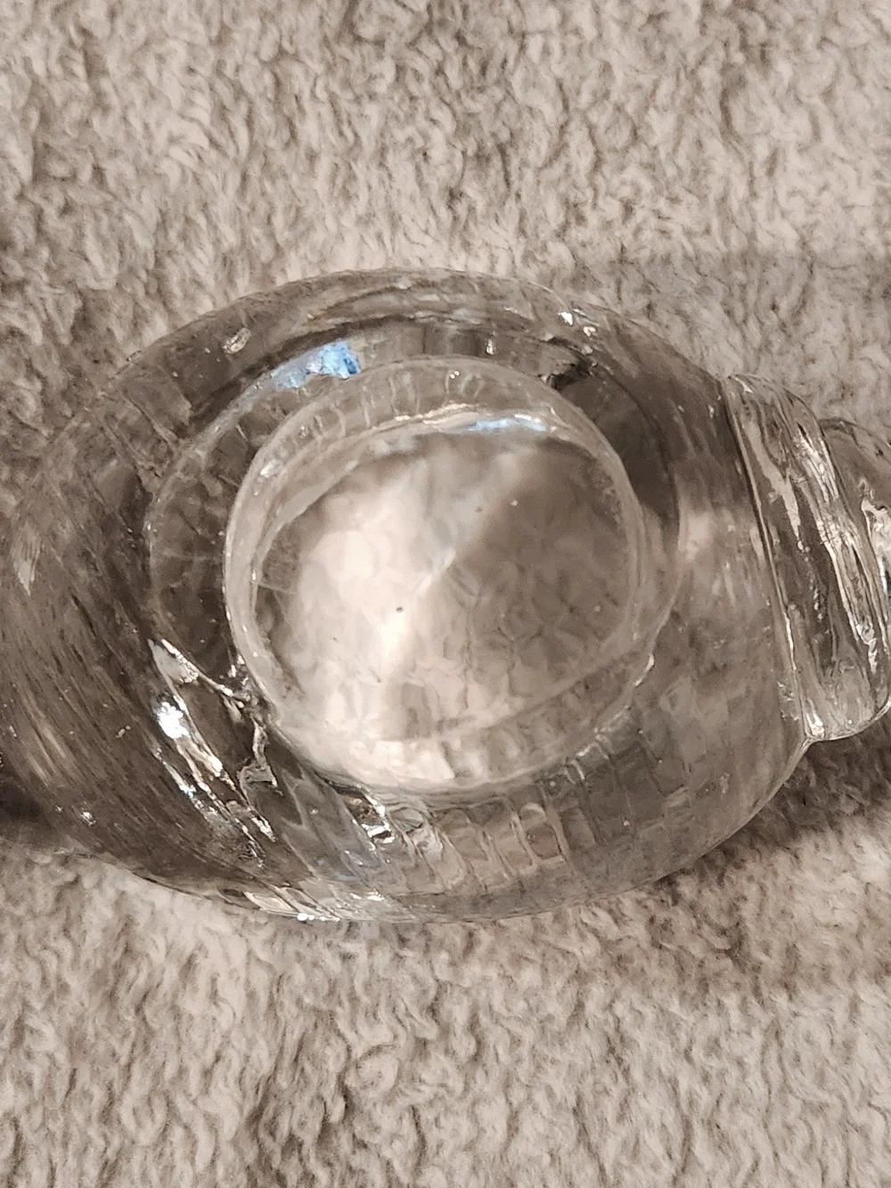 Vintage Nybro Sweden Paul Isling Crystal Seashell Votive Candle Holder